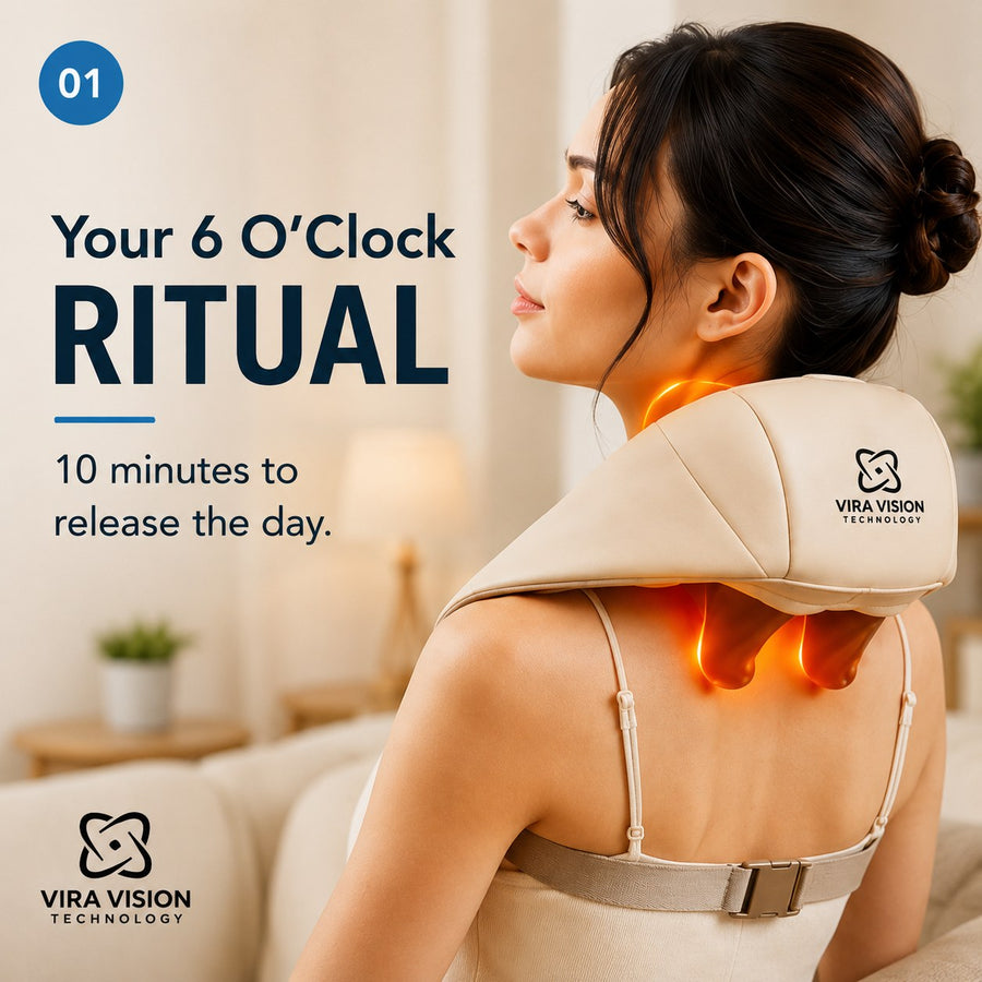 Your 6 o'clock ritual with the VIRA VISION heated shoulder massager