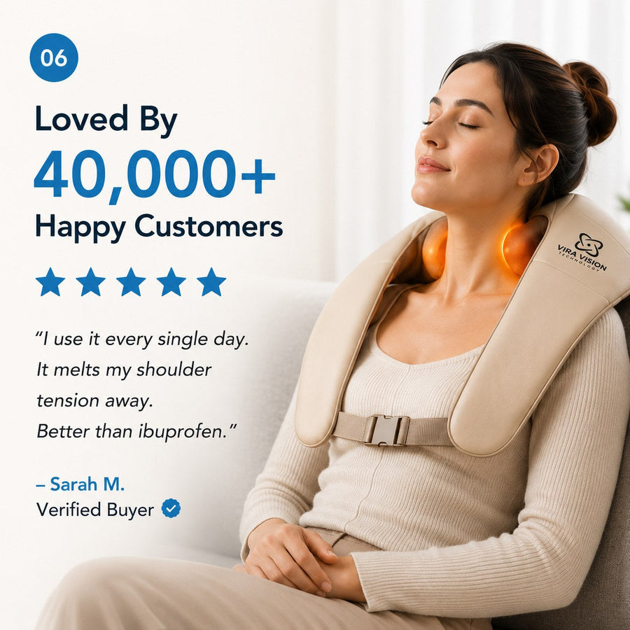 Customer testimonial for the VIRA VISION massager